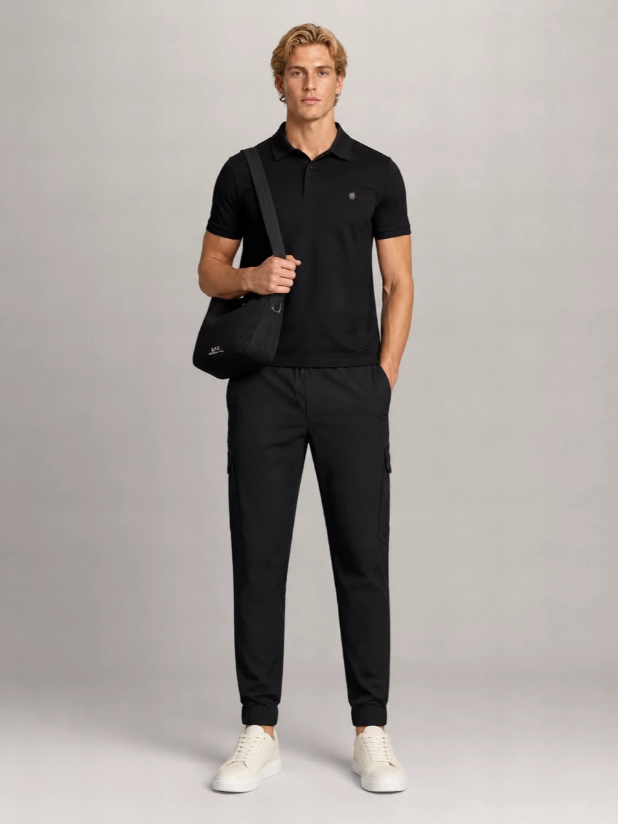 Boss Slim Cargo Pants Elastic Poplin Fabric