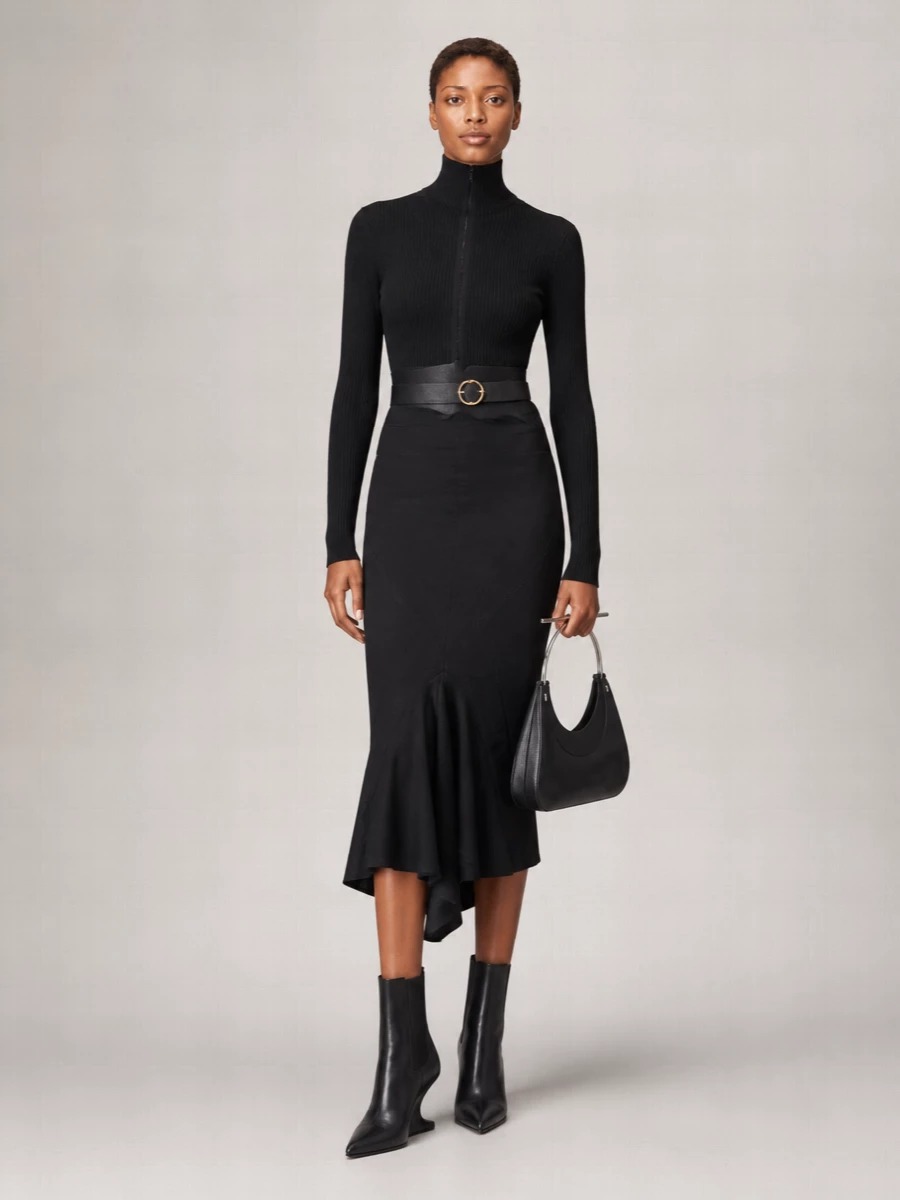 Rick Owens High-Waisted Flared Hem Skirt