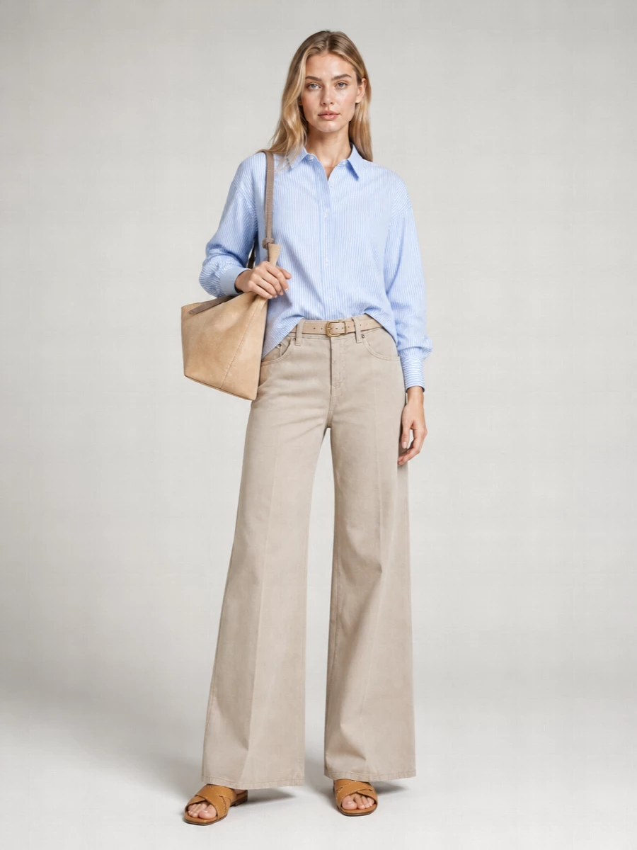 Dondup Wide Leg Denim Jeans