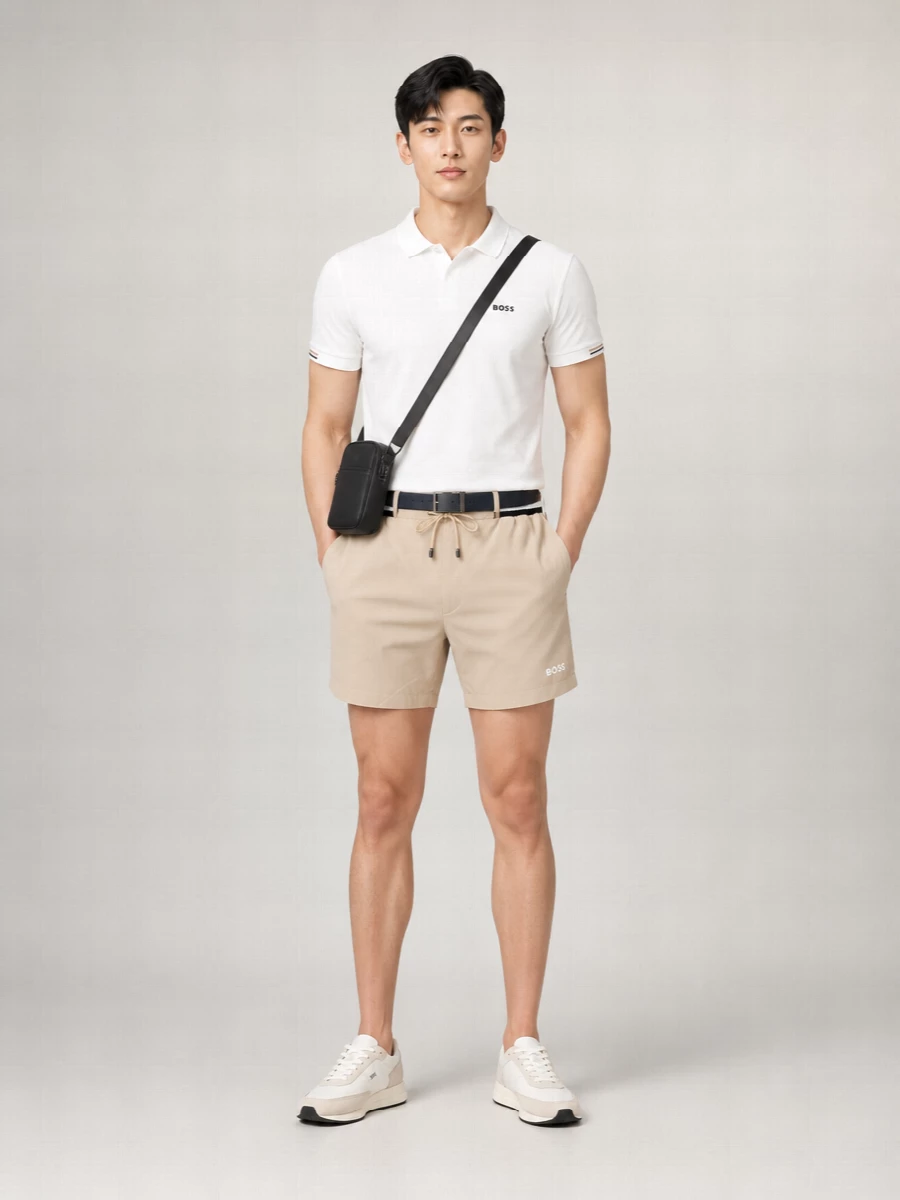 Boss Ribbed Collar Regular Fit Polo Shirt