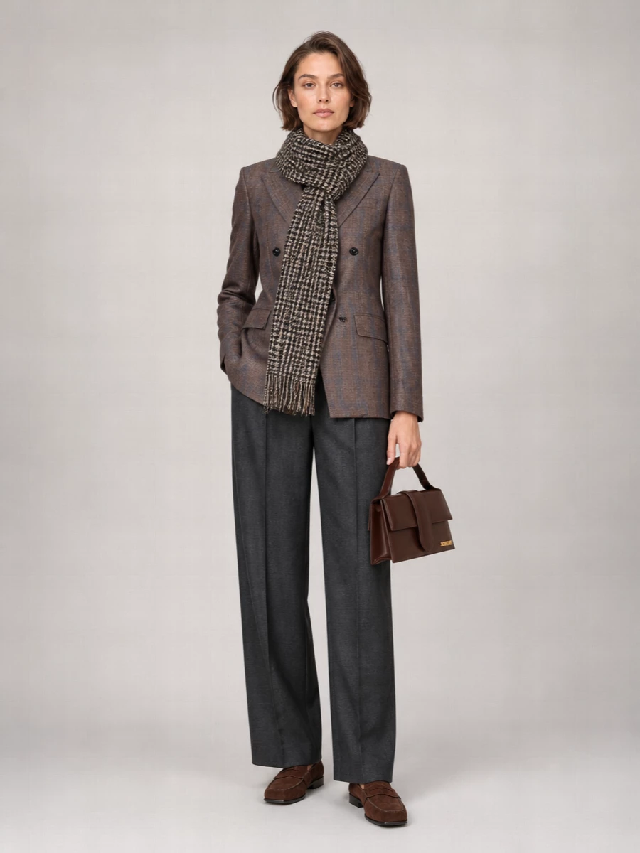Jacob Cohen Checked Double-Breasted Suit Jacket
