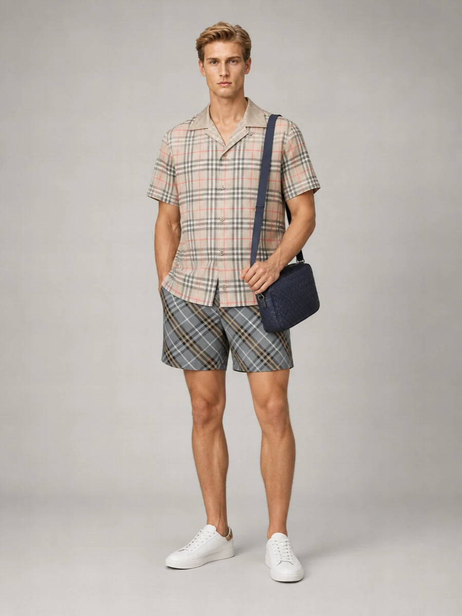 Burberry Check Print Swim Shorts