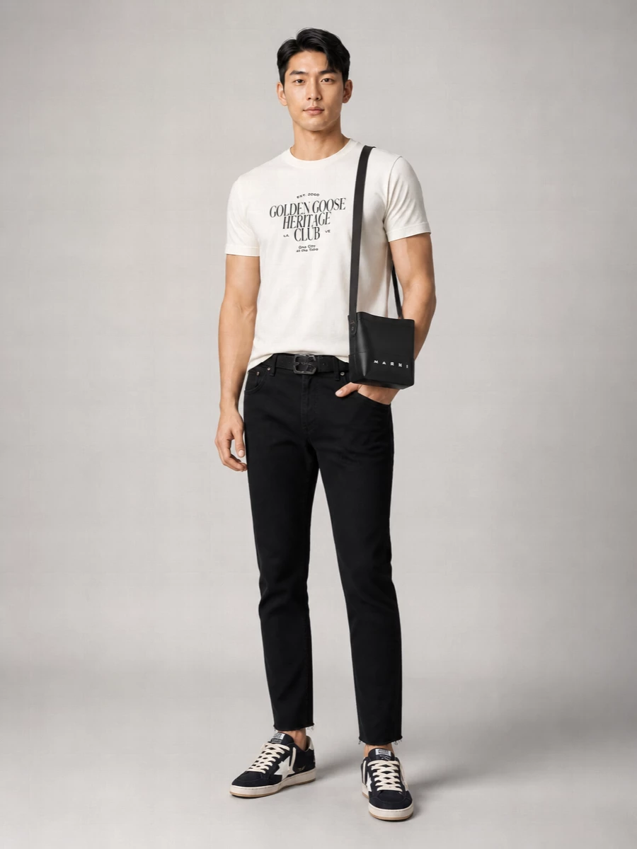 Golden Goose Printed Cotton Crew-Neck T-Shirt