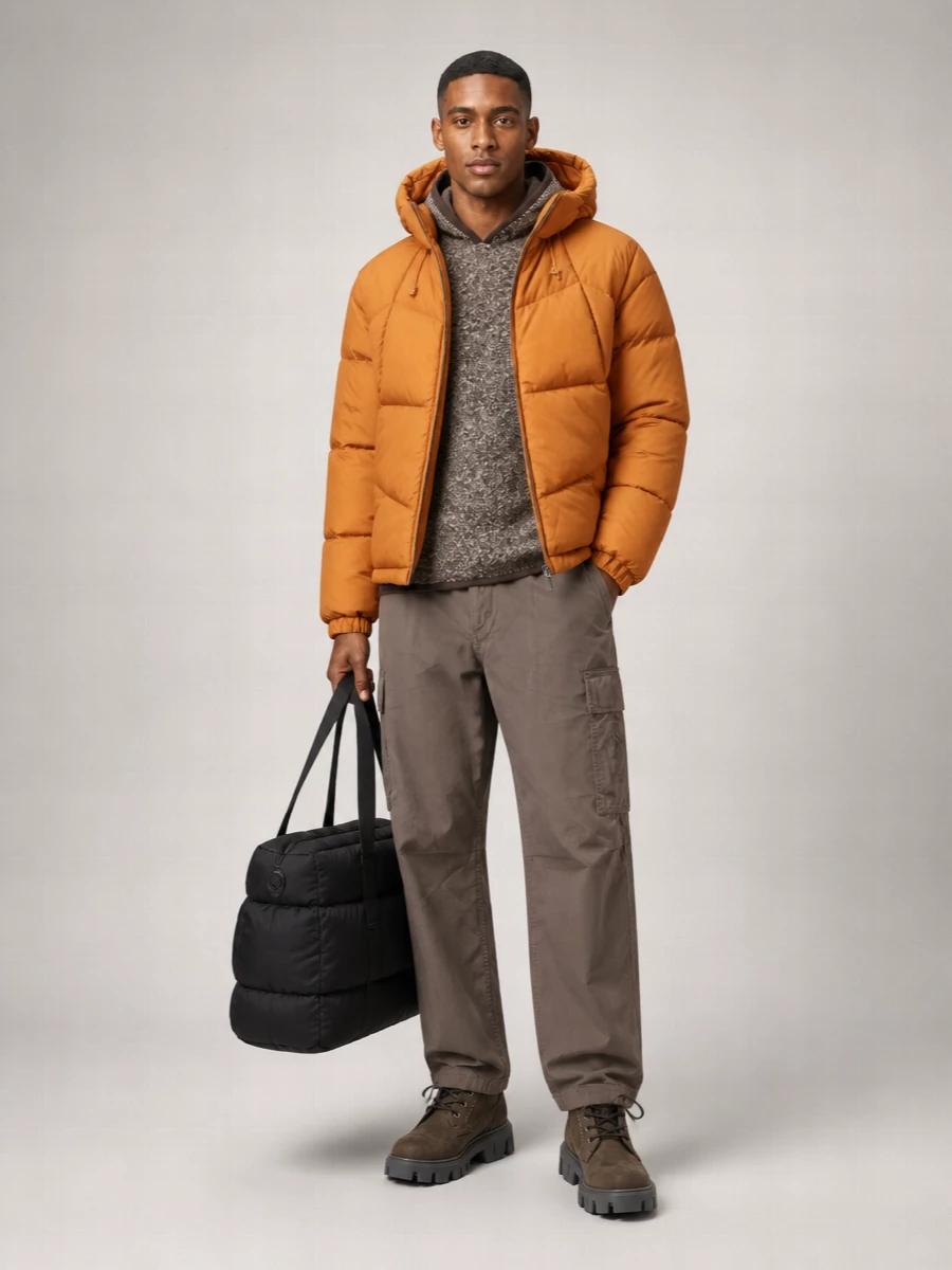 K-Way Down Hooded Puffer Jacket