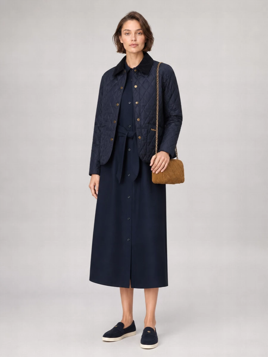 Barbour Quilted Collar Sleeve Jacket