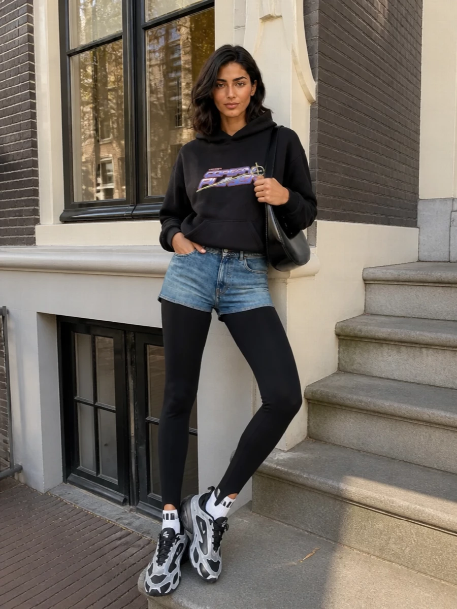 Coperni hoodie denim stirrup leggings nike sneakers