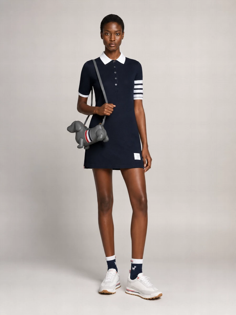 Thom Browne Cotton Pointelle-Knit Crew Socks