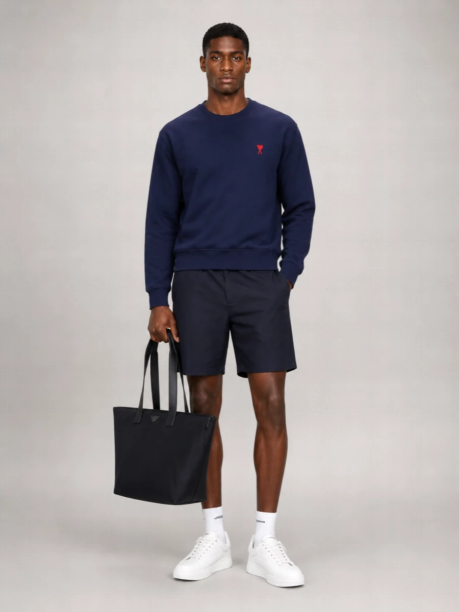 Ami Paris Cotton Logo Sweatshirt