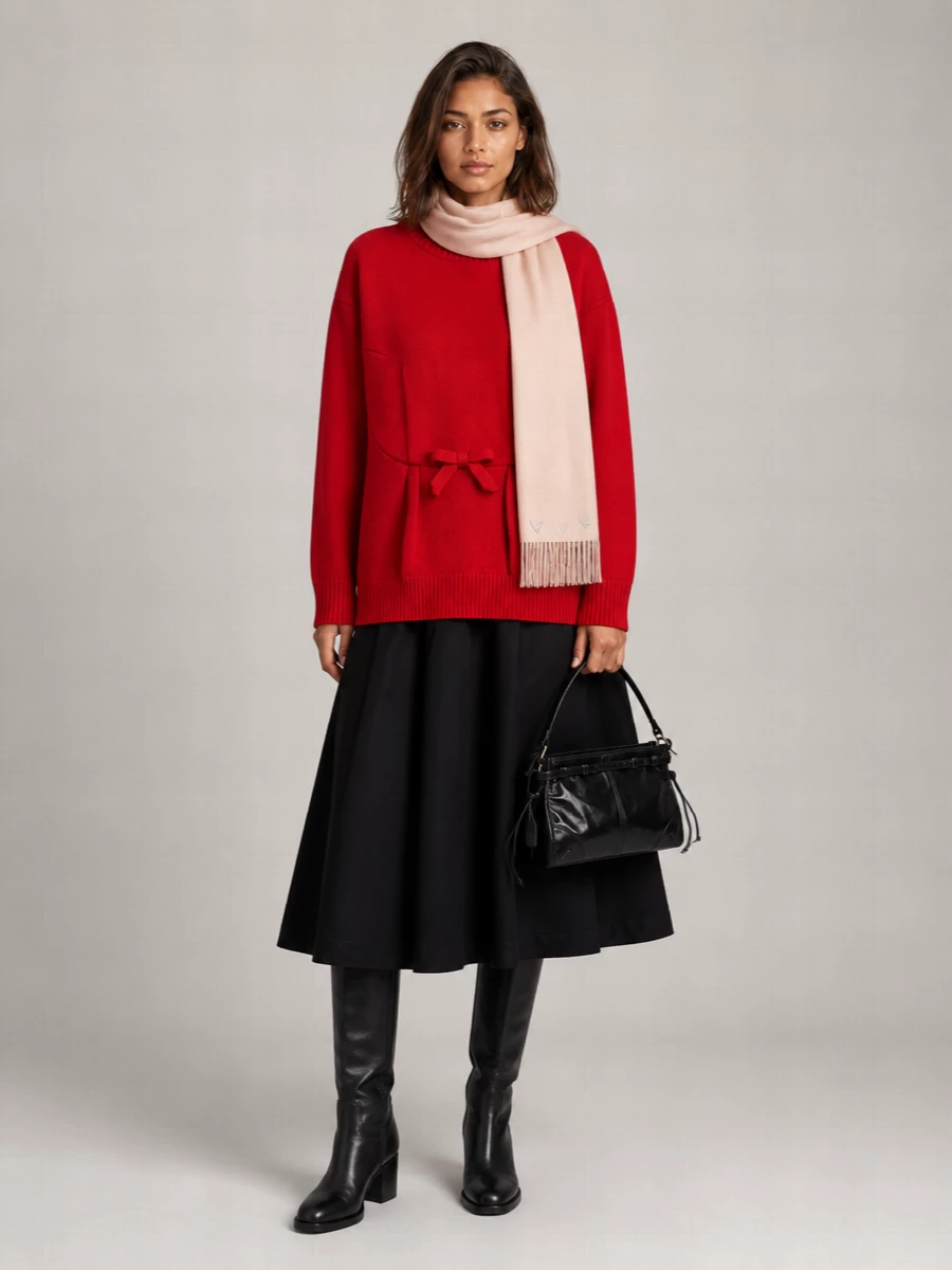 Prada Bow Virgin Wool Jumper