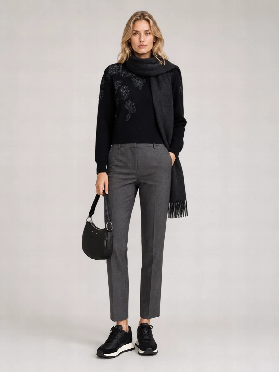 Ermanno Firenze Lace Trim Sweatshirt