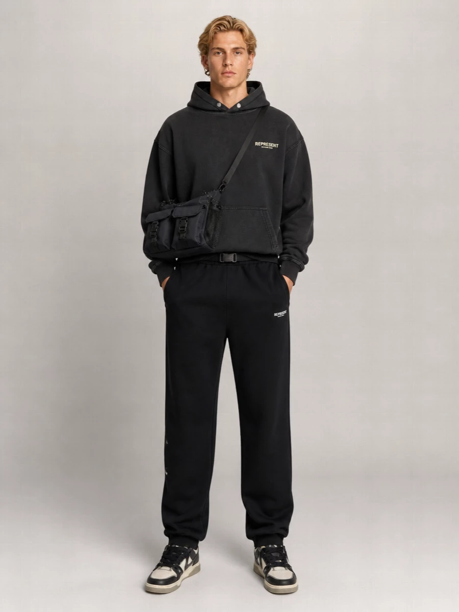 Represent Cotton Wide-Leg Sweatpants