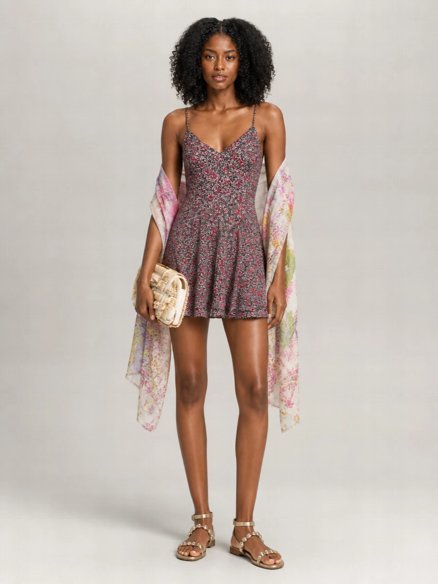 Isabel Marant Etoile Floral-Print Cotton Mini Dress