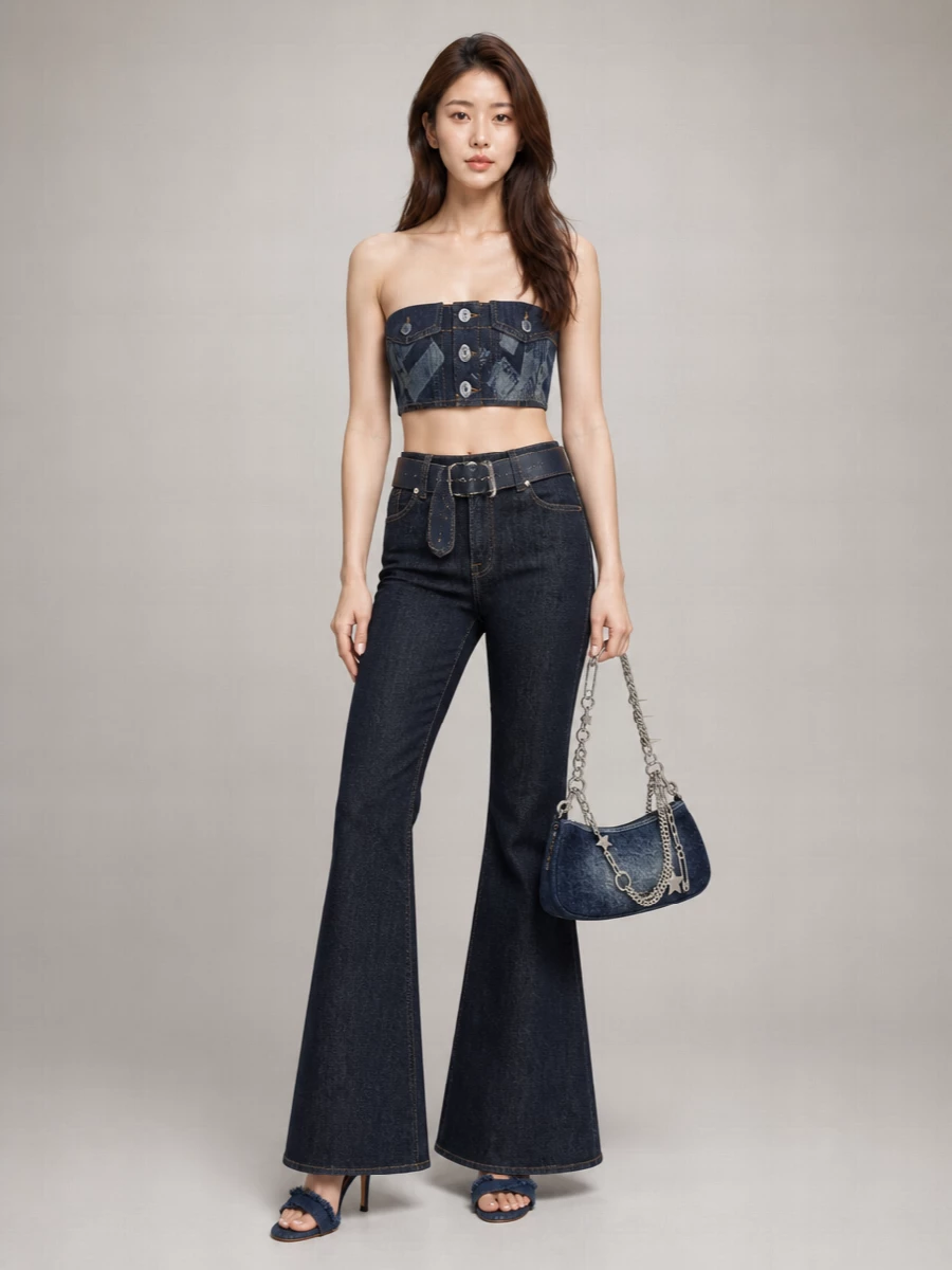 7 For All Mankind Denim Flared Trousers
