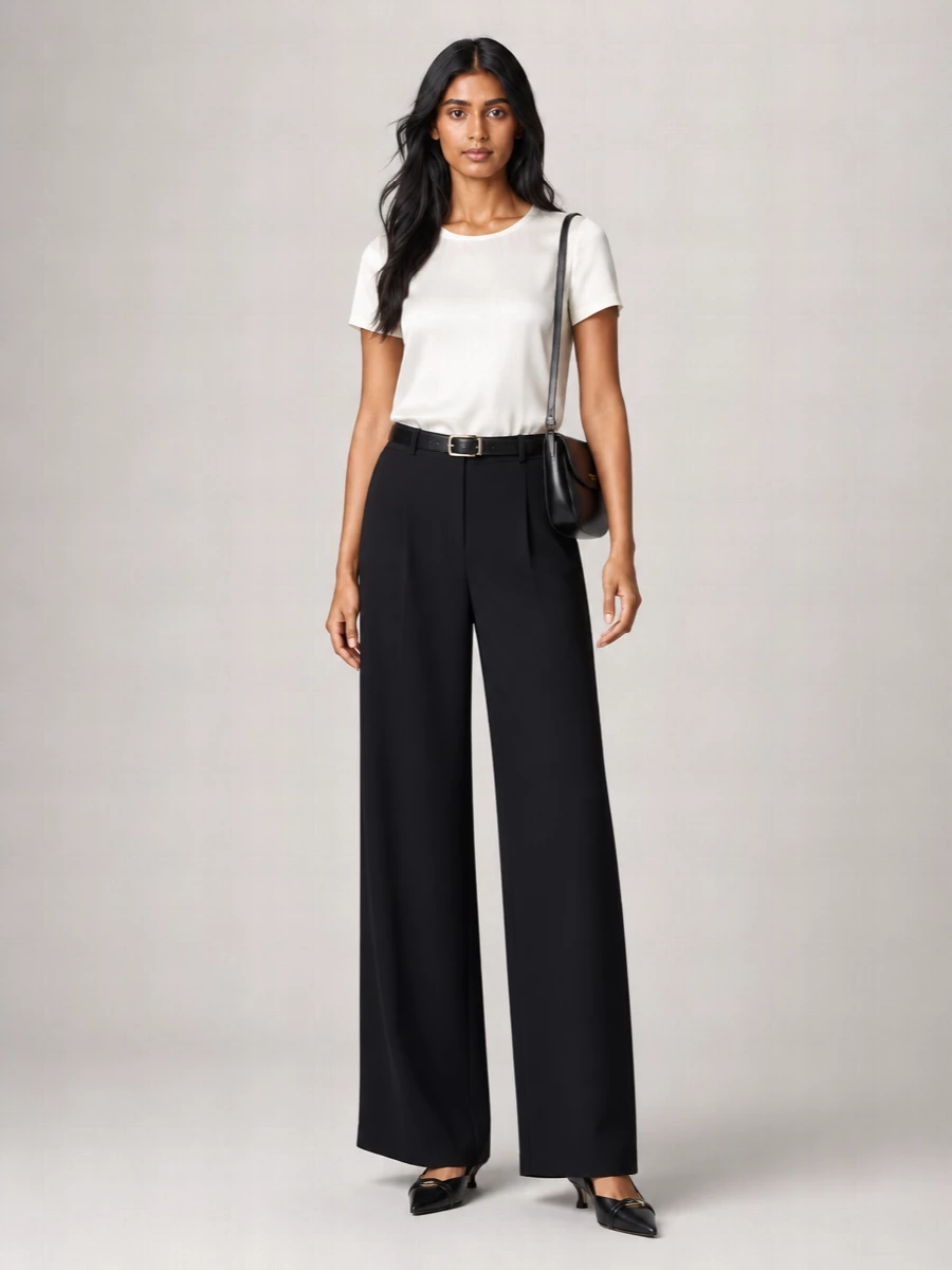 Emporio Armani Patterned Wide-Leg Trousers