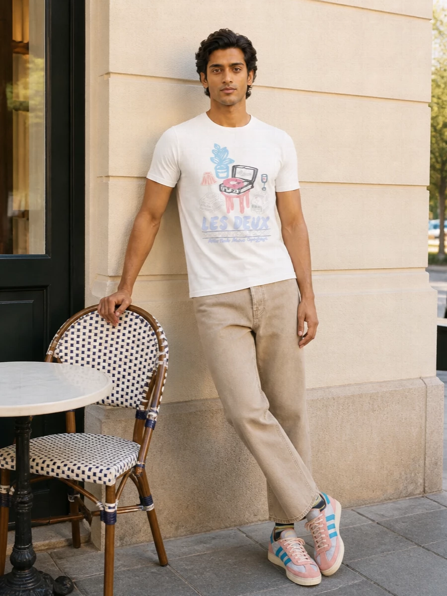 Les deux pastel tee sand drole pants adidas
