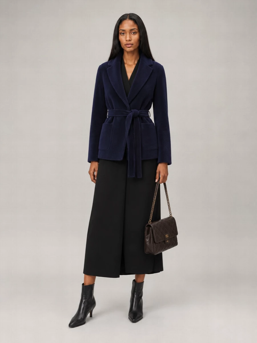 Tagliatore alpaca virgin wool fitted coat