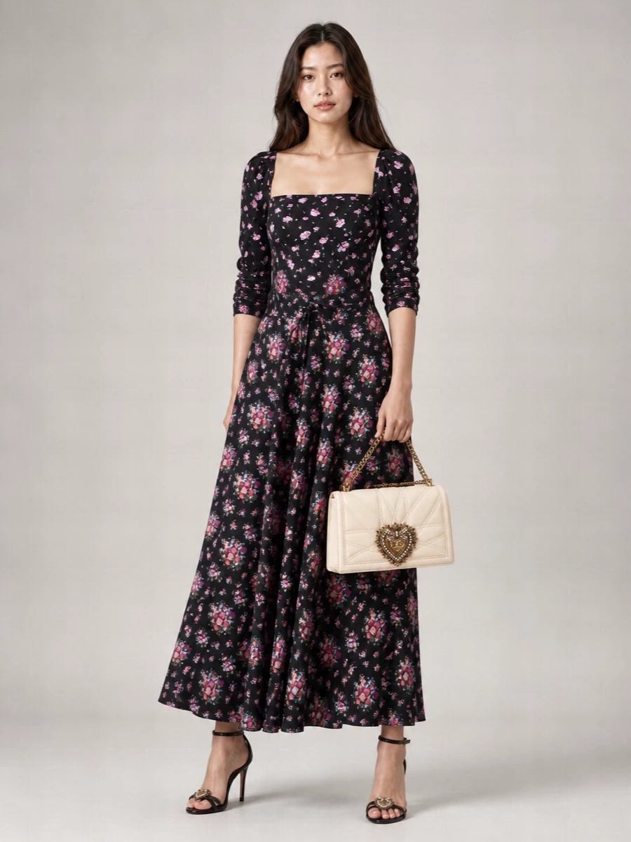 Dolce&Gabbana Silk Midi Wrap Skirt