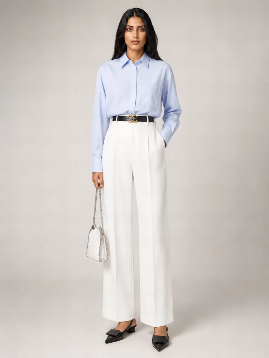 Sportmax Crystal-Embellished Long-Sleeve Long Shirt