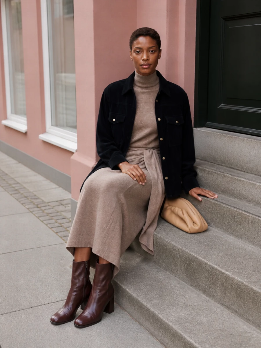 Max mara knit midi dress s max mara overshirt