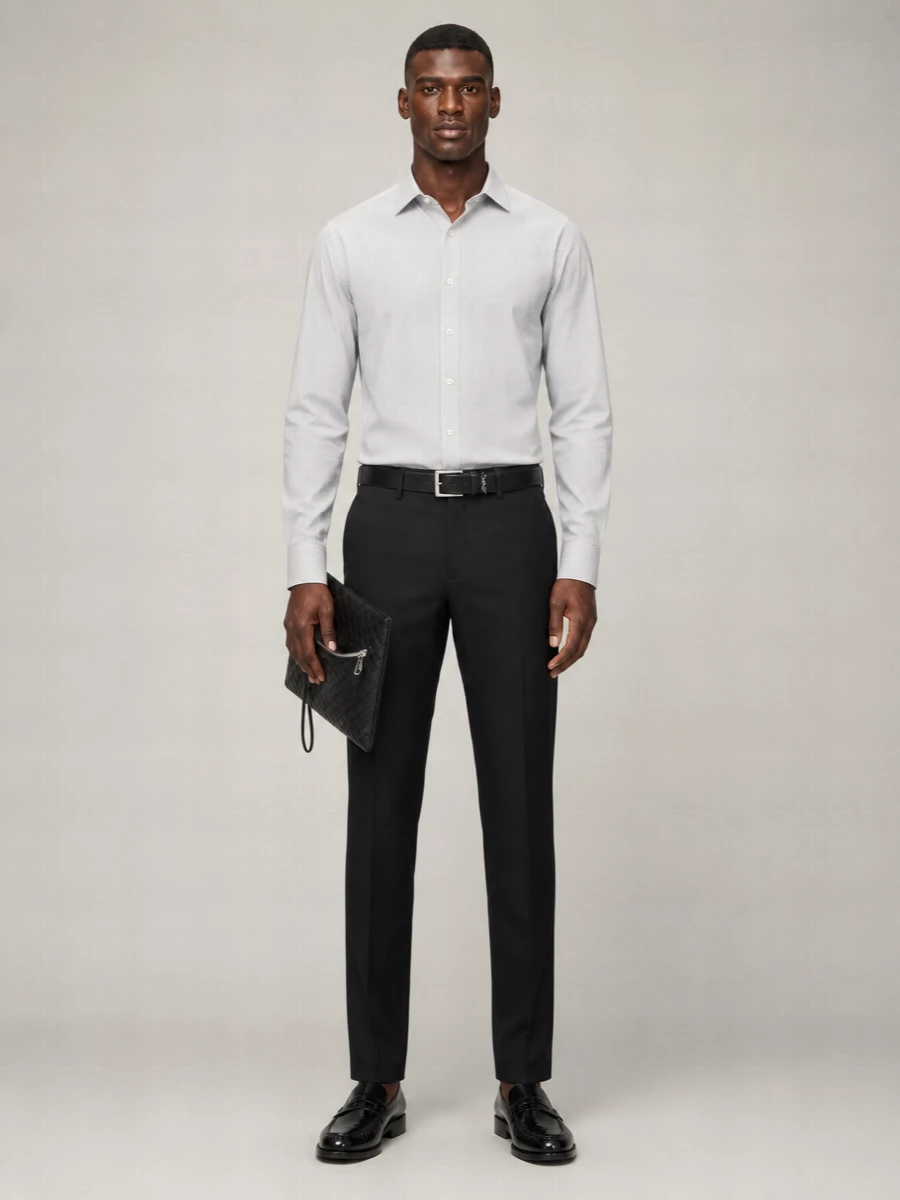 Saint Laurent Striped Cotton Poplin Long-Sleeve Shirt