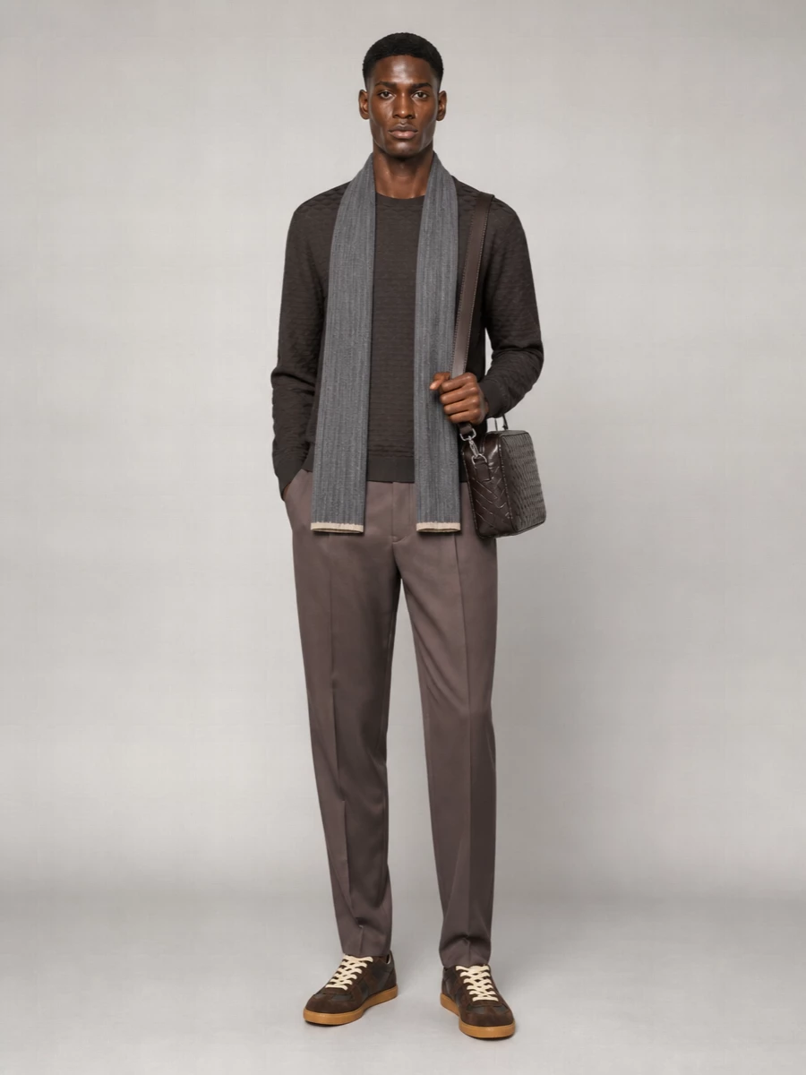 Giorgio Armani Virgin Wool Crewneck Sweater