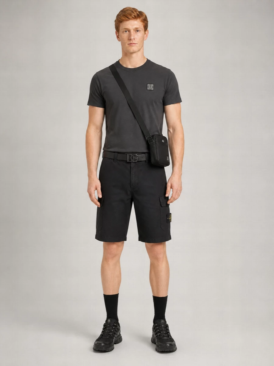 Stone Island Slim-Fit Cotton Twill Cargo Shorts