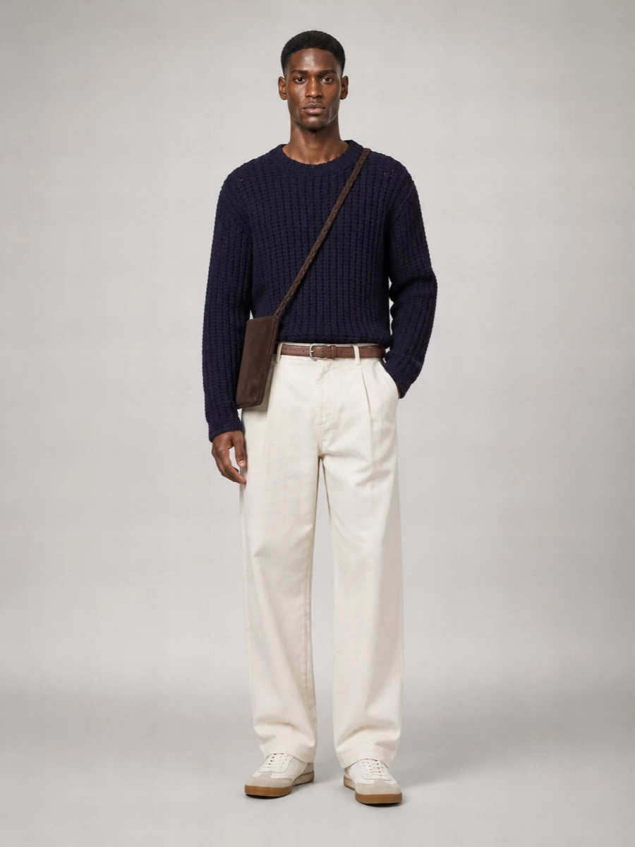 Barena cotton pleated cropped carrot trousers