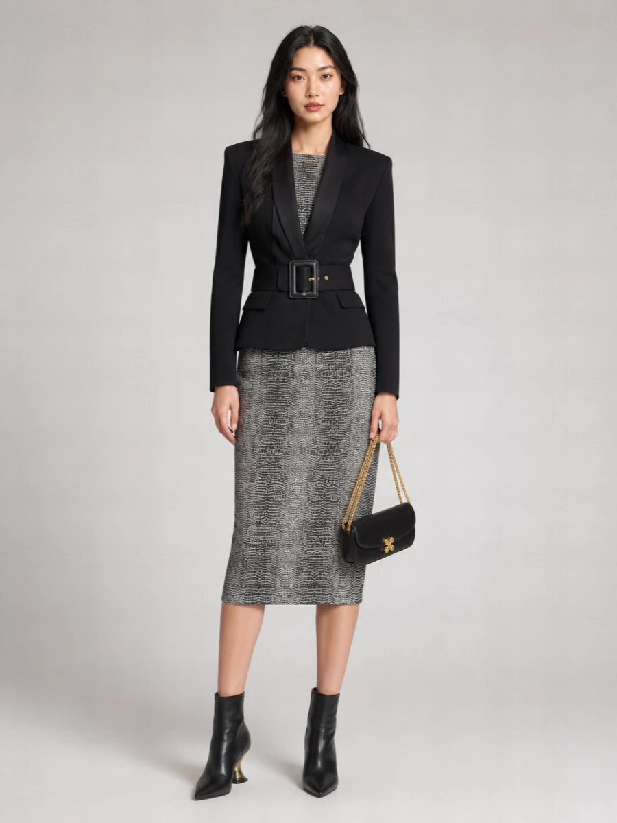 Elisabetta Franchi Fine-Knit Belted V-Neck Cardigan