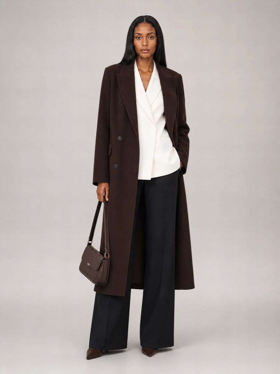 The Frankie Shop Wool Double-Breasted Coat