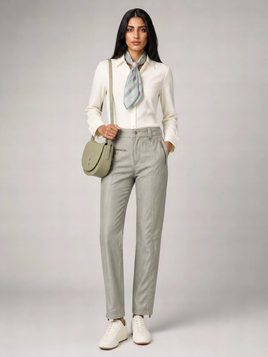 Burberry Lyocell Straight Trousers