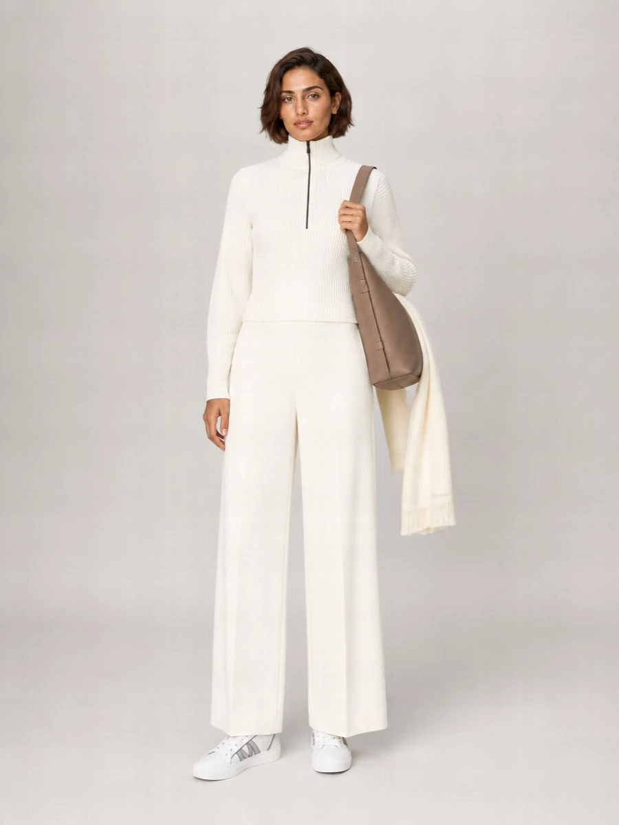 Max Mara Wool Cashmere Half Zip Jumper