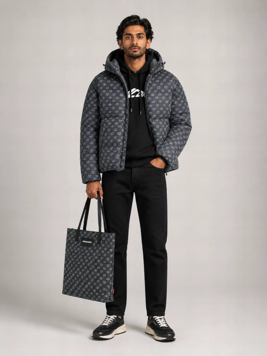 Dsquared2 Printed Down Puffer Jacket