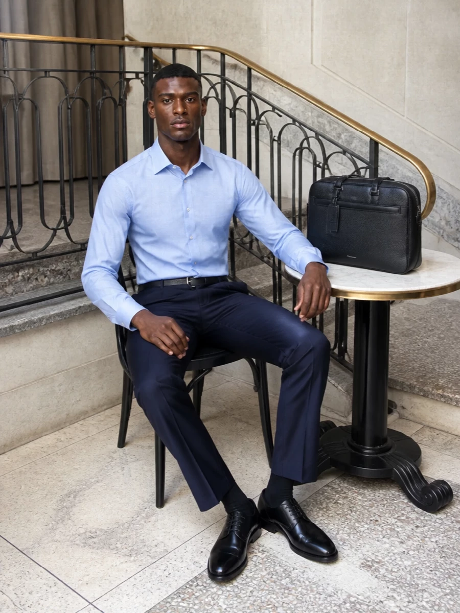 Zegna shirt etro trousers tods derby outfit