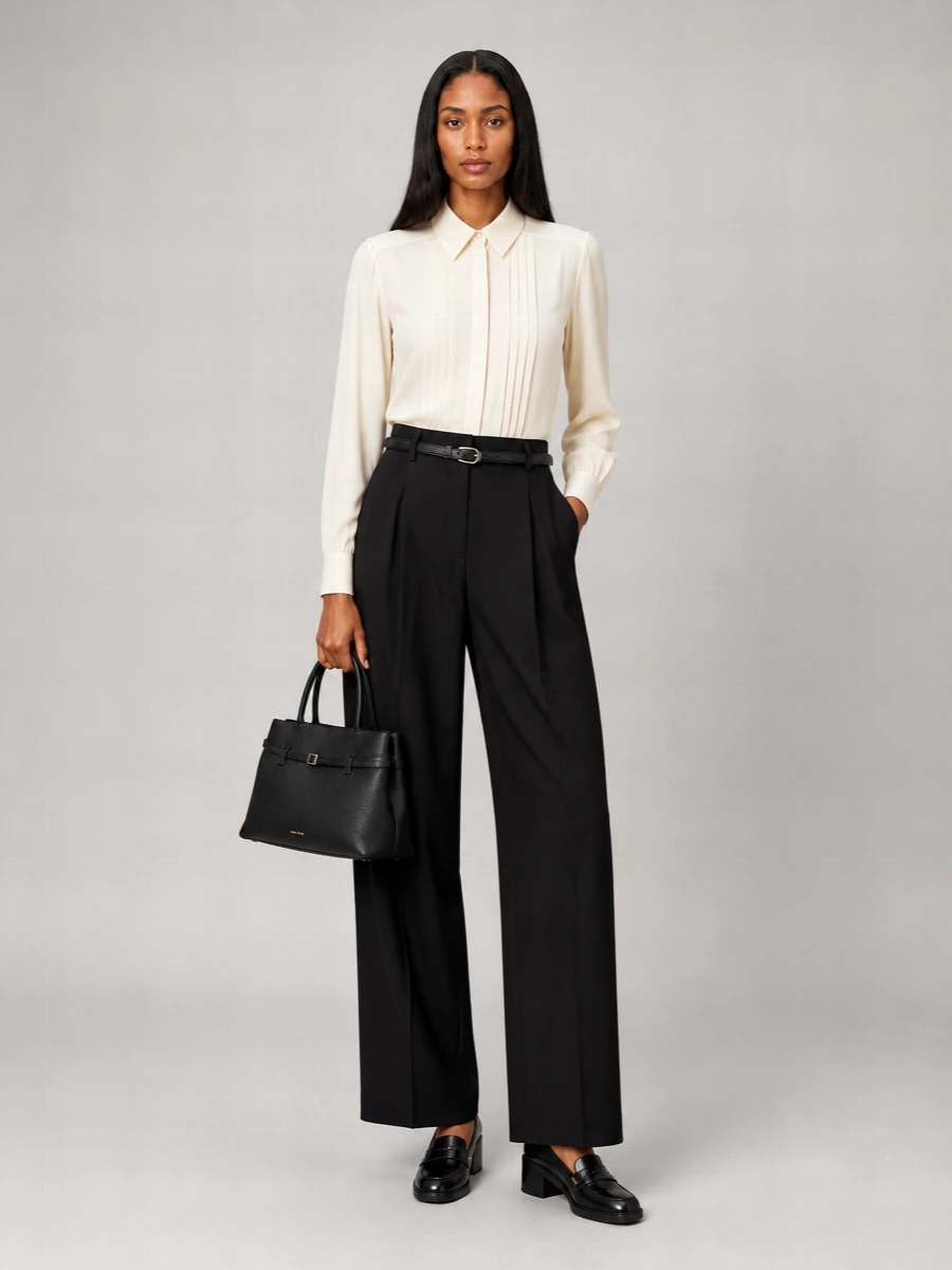 S Max Mara virgin wool tailored trousers