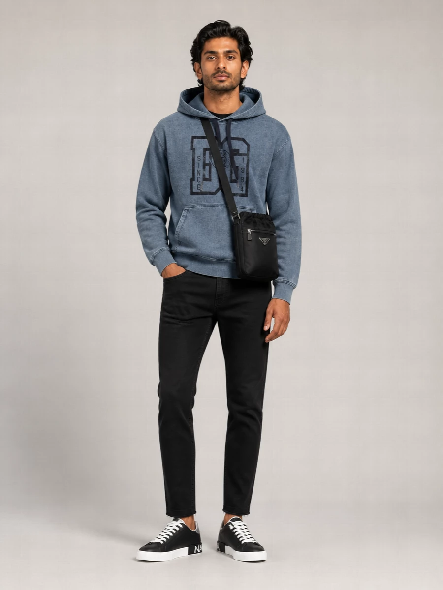 Dolce&Gabbana Graphic Print Relaxed-Fit Hooded Sweatshirt