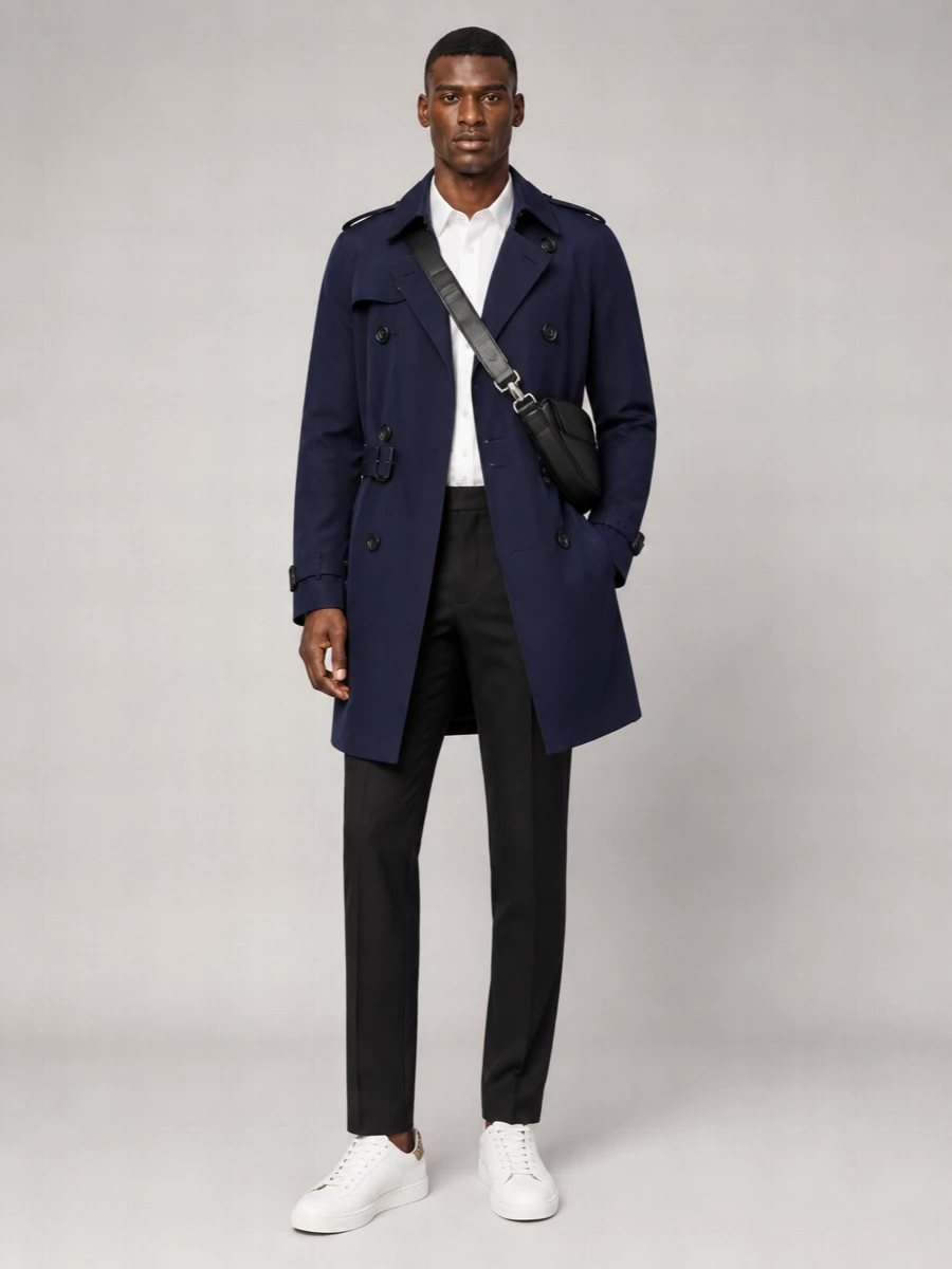 Burberry Cotton Double-Breasted Trench Coat