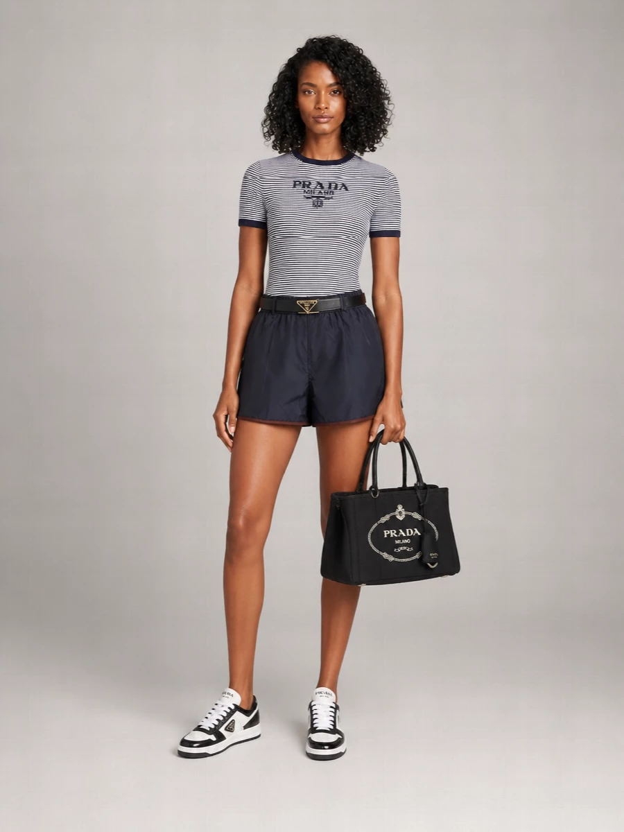 Prada Mini Textile Shoulder Bag