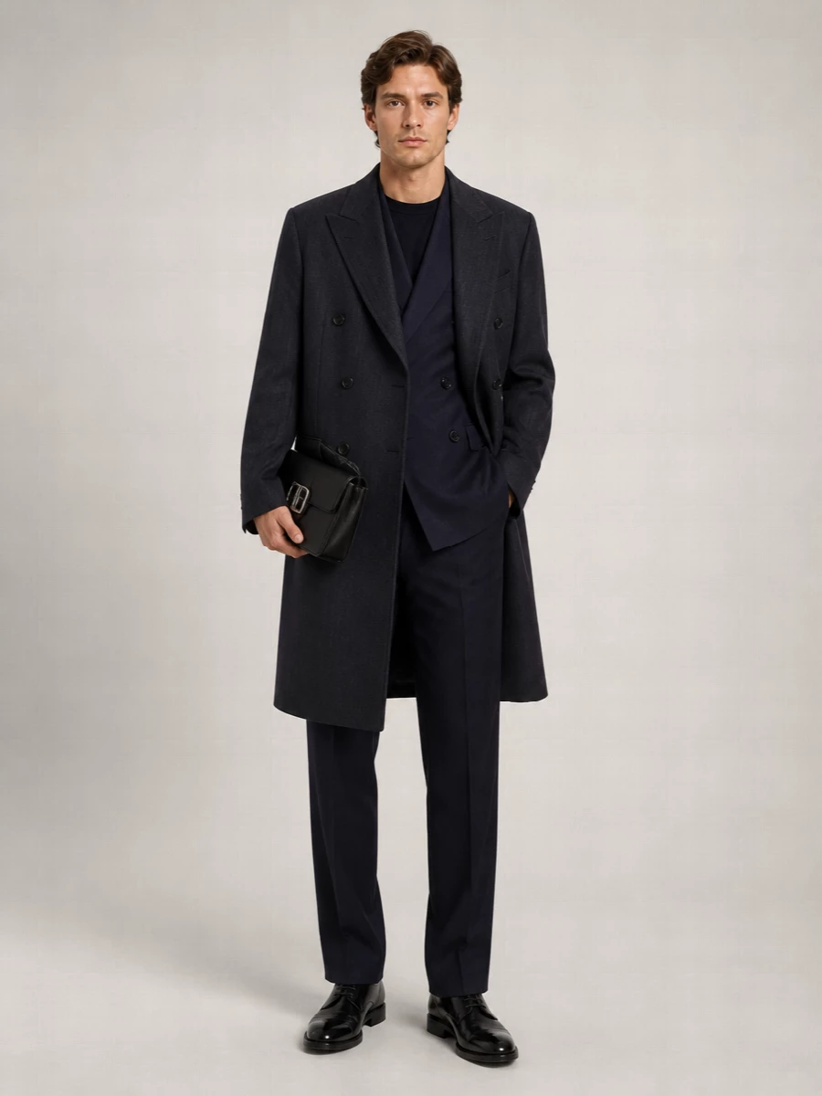 Dries Van Noten Wool Double Breasted Coat