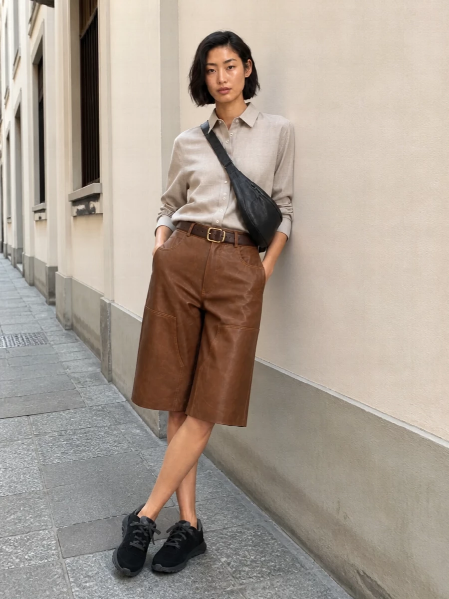 Haikure bermuda auralee shirt sneaker outfit