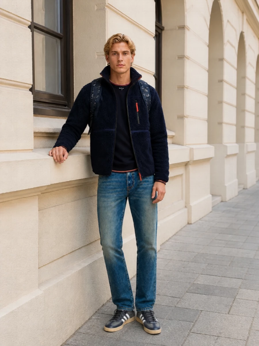 Paul smith fleece jeans adidas trainers outfit