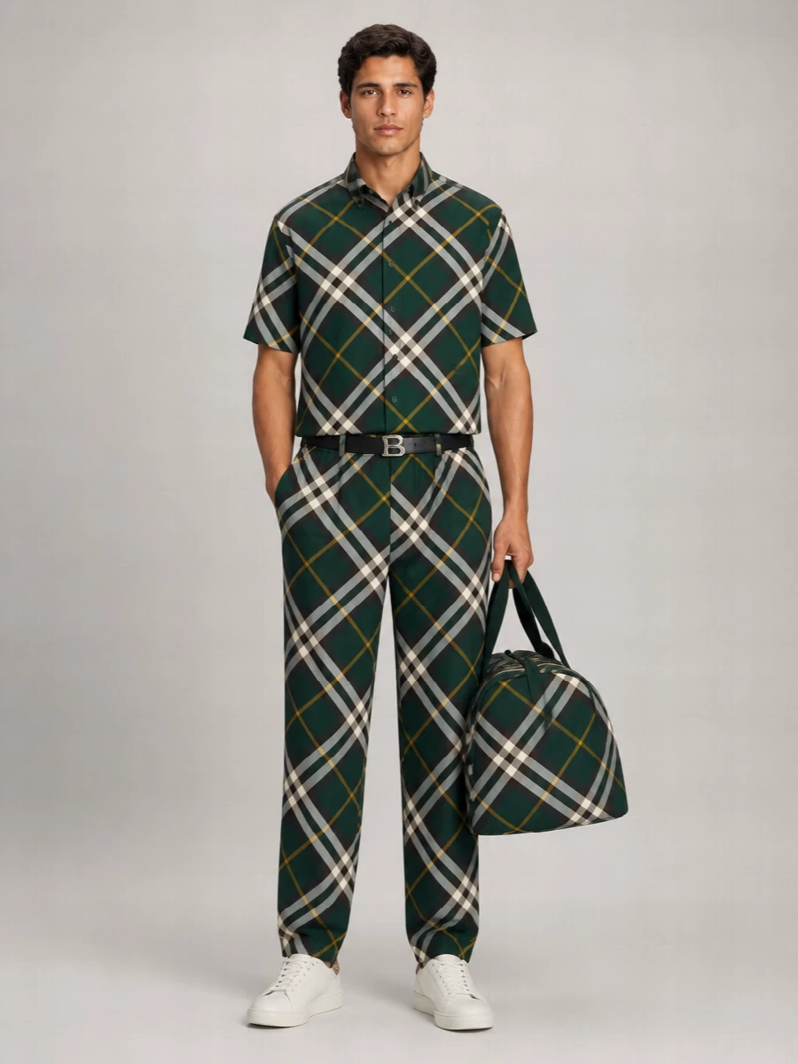 Burberry Checked Wide-Leg Pants