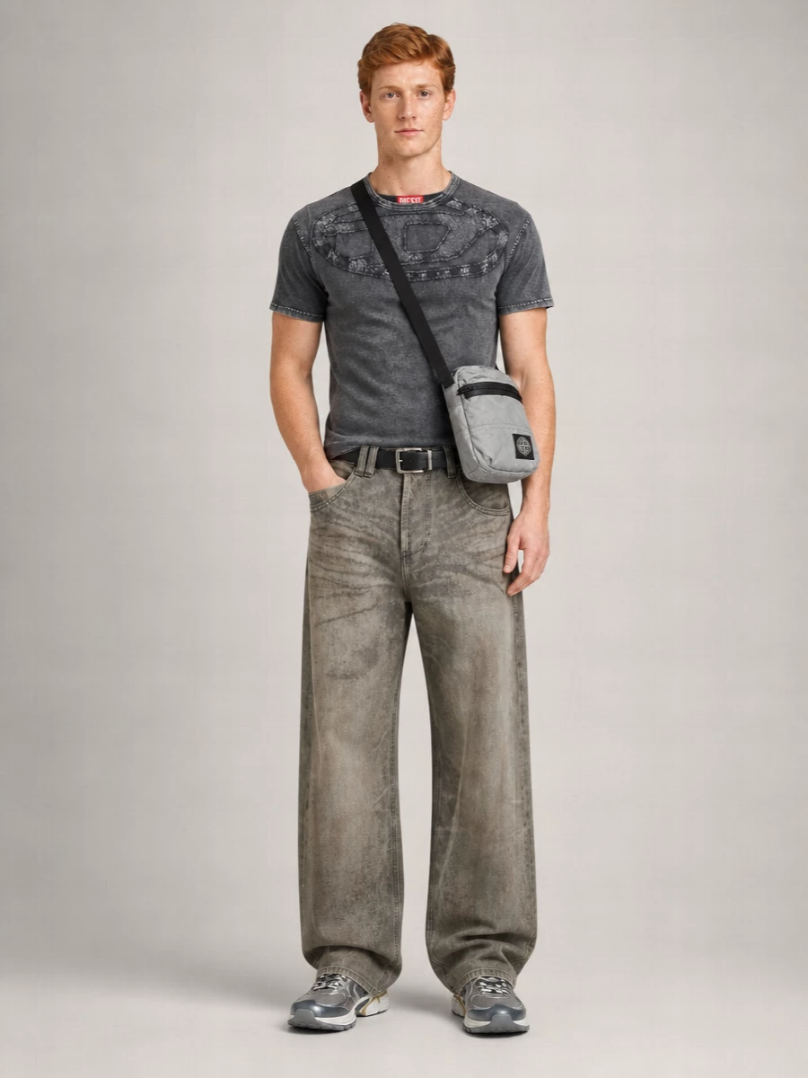 Diesel Denim Wide-Leg Trousers