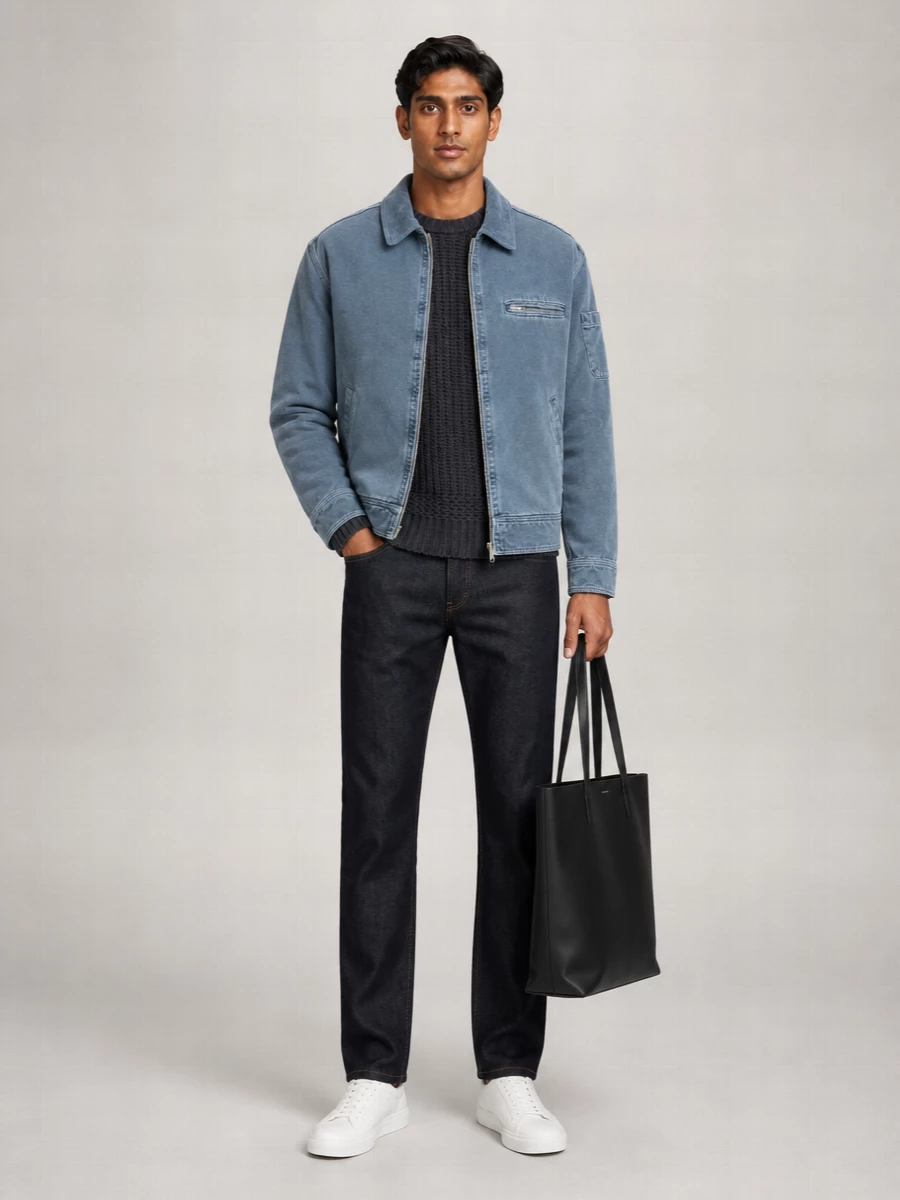 A.p.c. Denim Relaxed-Fit Bomber Jacket
