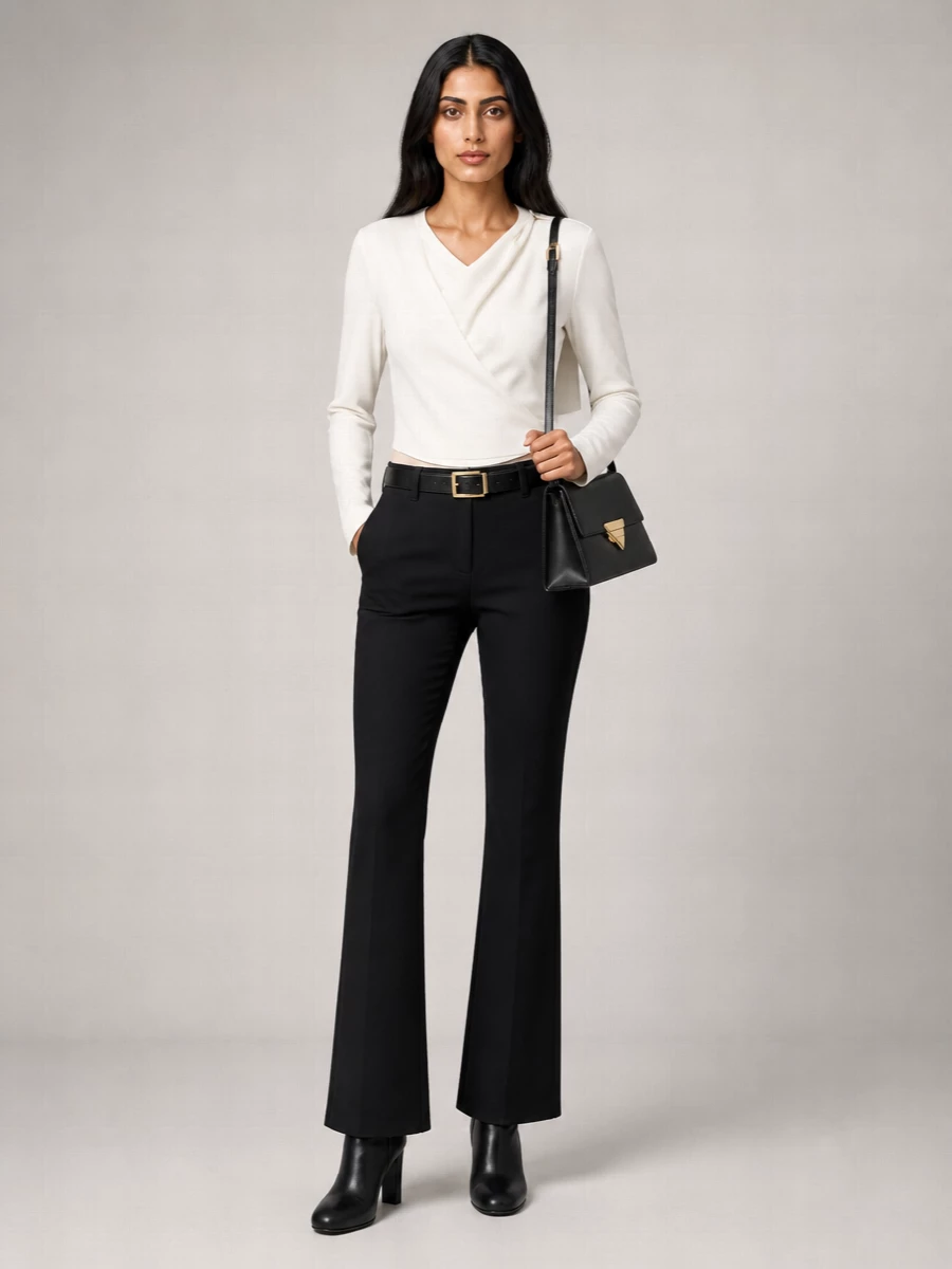 Courrèges Satin Flared Trousers