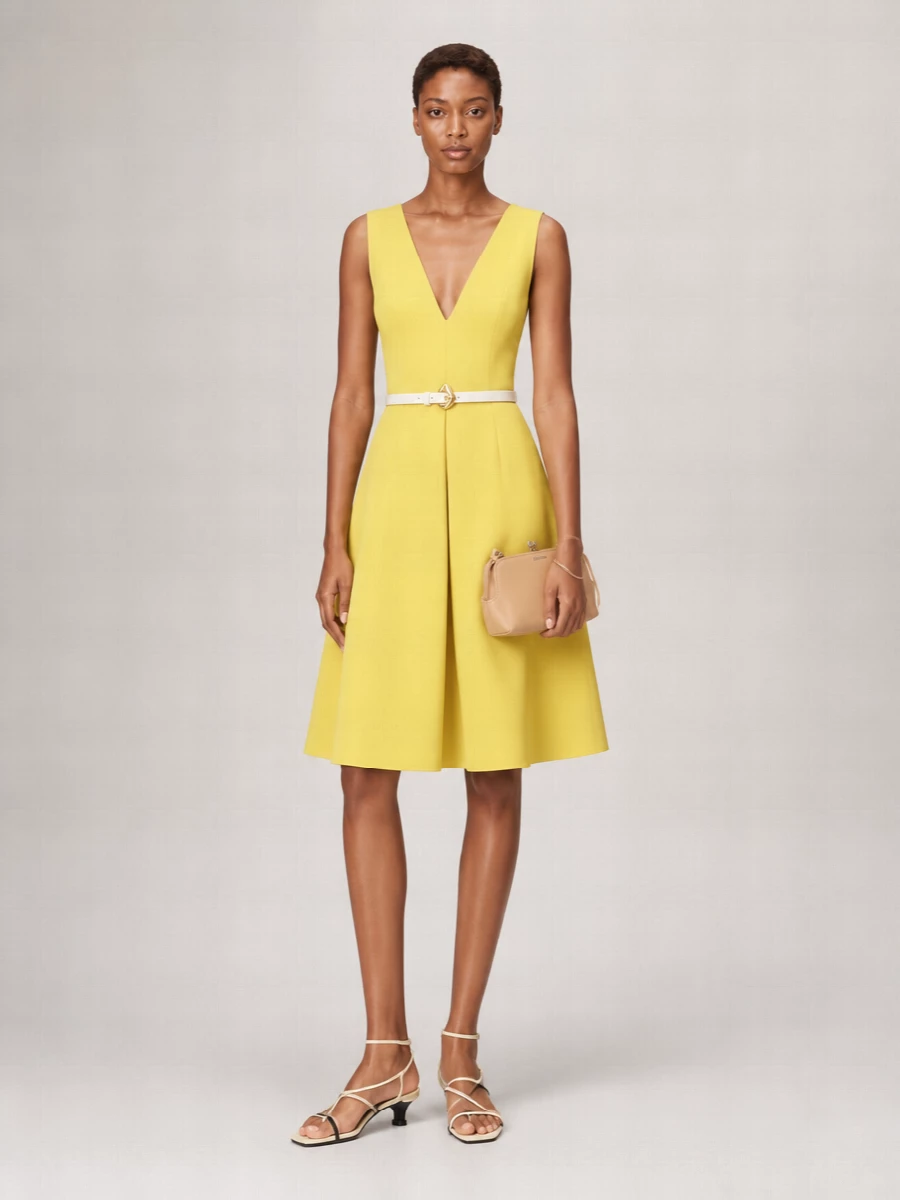 Jil Sander Draped Sleeveless Knee-Length Dress