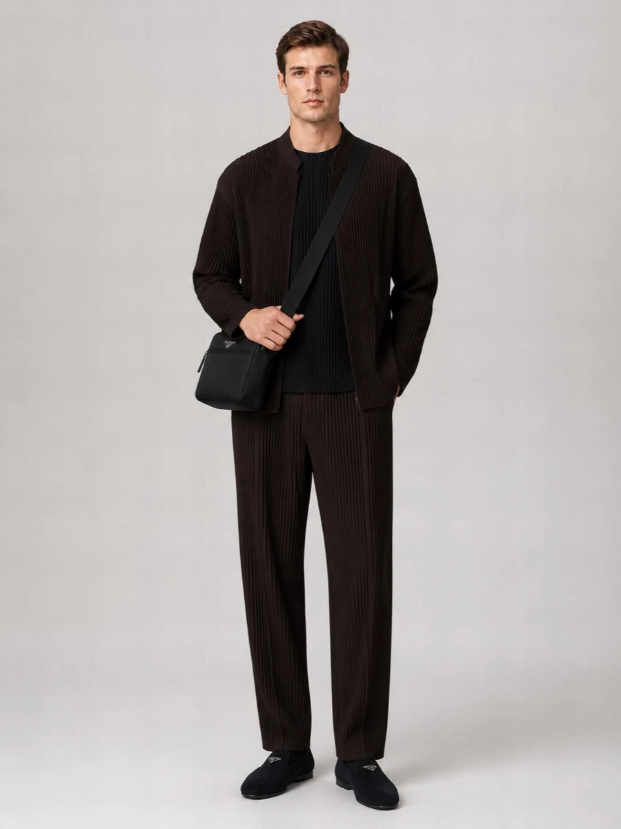 Homme Plisse Issey Miyake Single Breasted Coat
