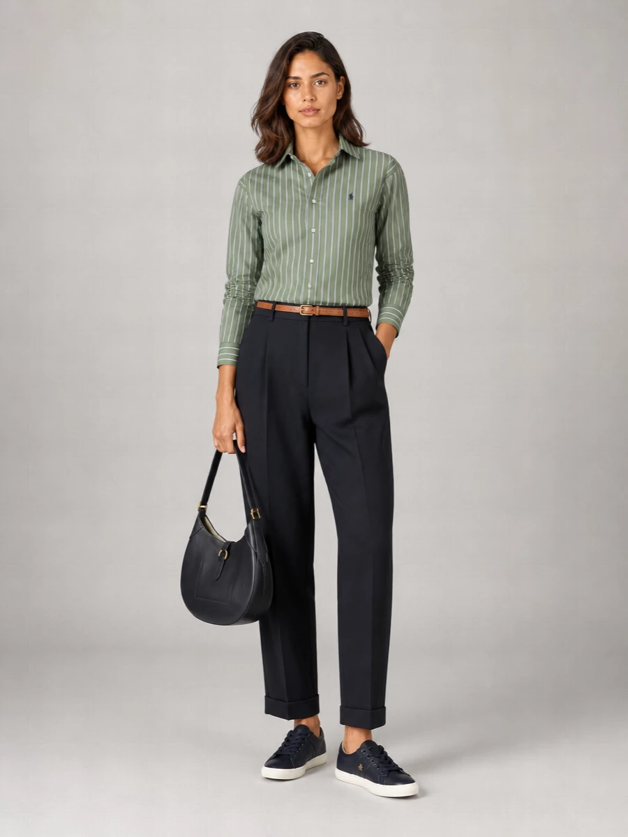Ralph Lauren Striped Cotton Long-Sleeve Shirt
