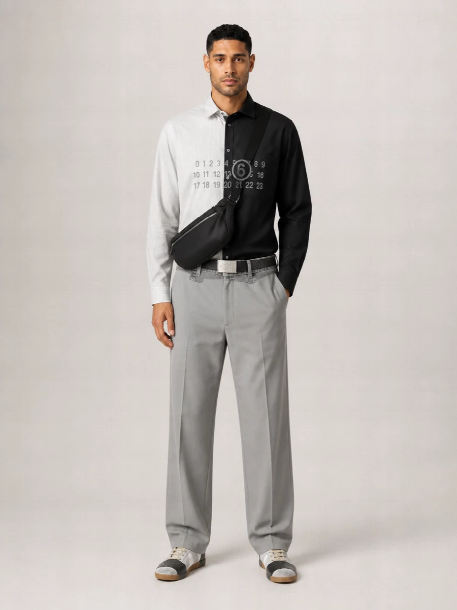 Mm6 Maison Margiela Cotton Color Block Shirt