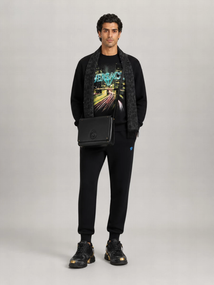 Versace Leather Shoulder Bag