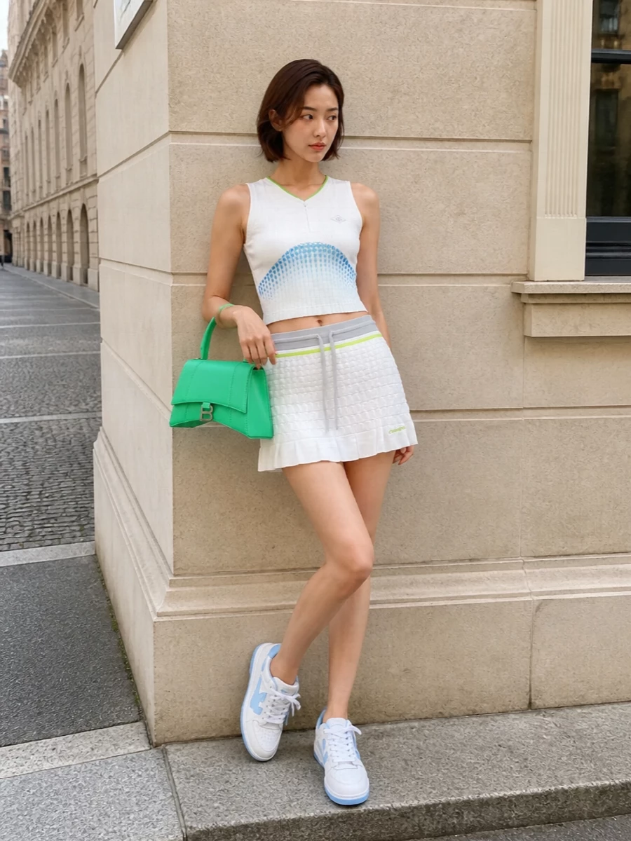 Casablanca tennis tank mini skirt outfit